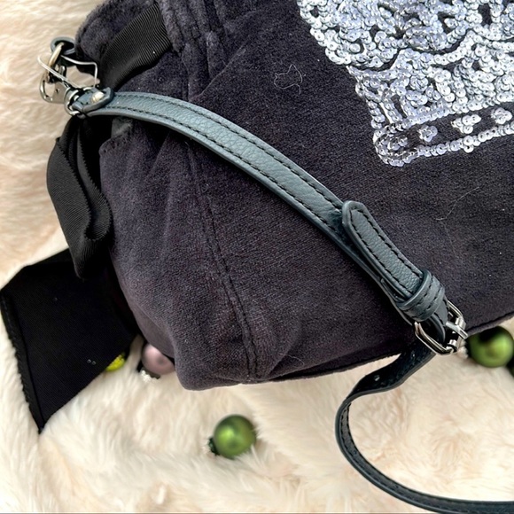Vintage Rare Juicy Couture Daydreamer handbag black velvet and leather - Picture 8 of 17